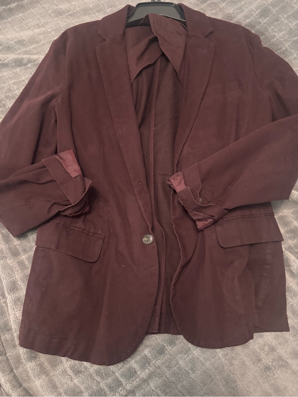 Men’s Burgundy Blazer Jacket